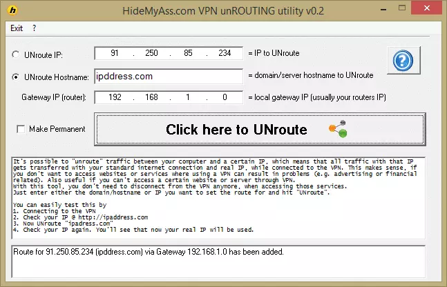 unrouting