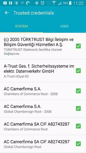 Android root certs 1