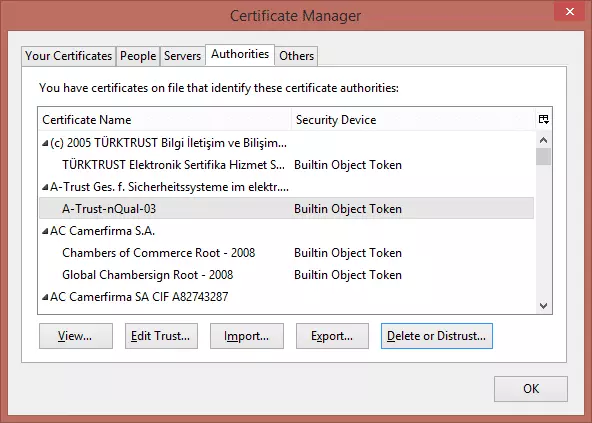 Firefox root certs 1