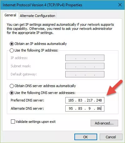 DNS Windows 7