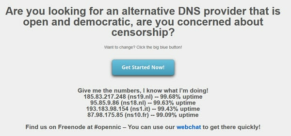 Opennic dns как использовать