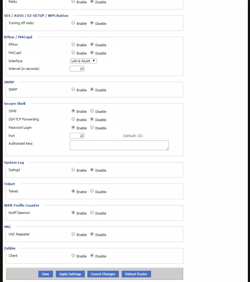 DD-WRT SSH and Telnet
