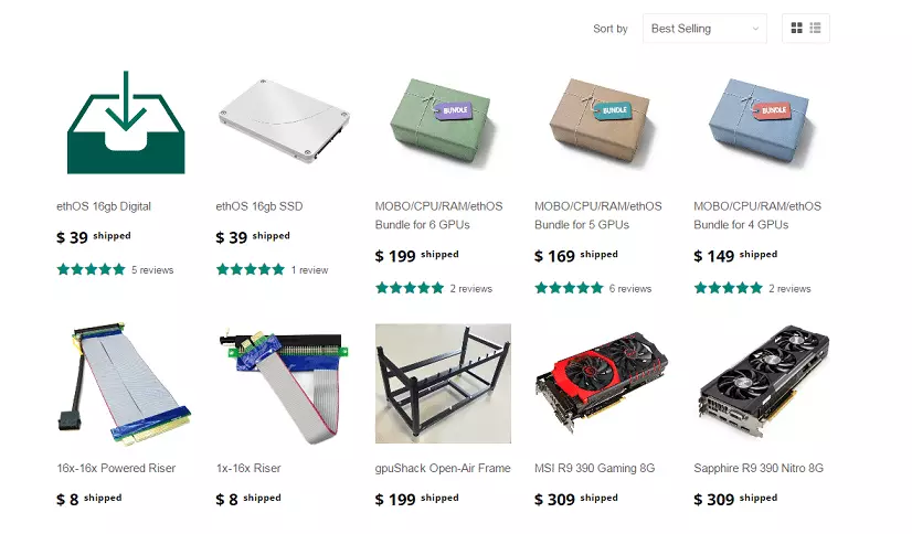 gpuShack and ethOS Pricing