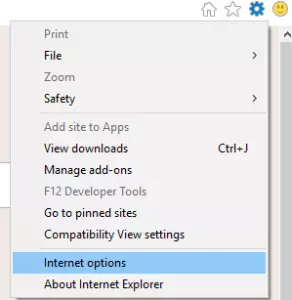 Internet Explorer Menu