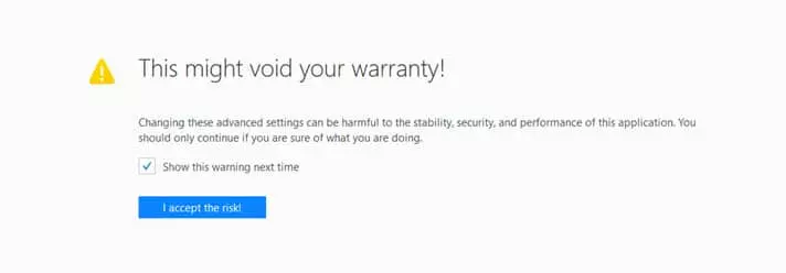 Firefox about:config Settings