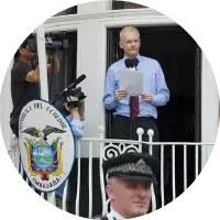 Julian Assange at the Ecuadorian Embassy
