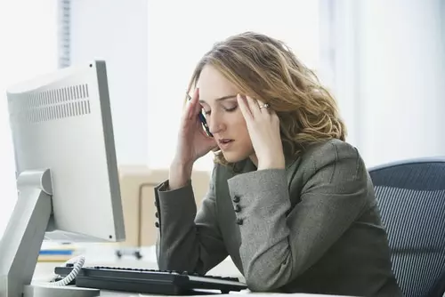 Stressed Woman Bitcoin