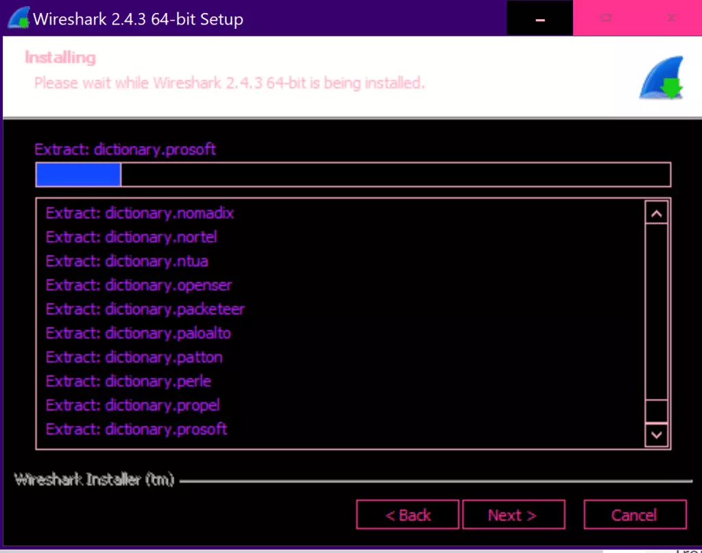 Wireshark installation Wireshark installation