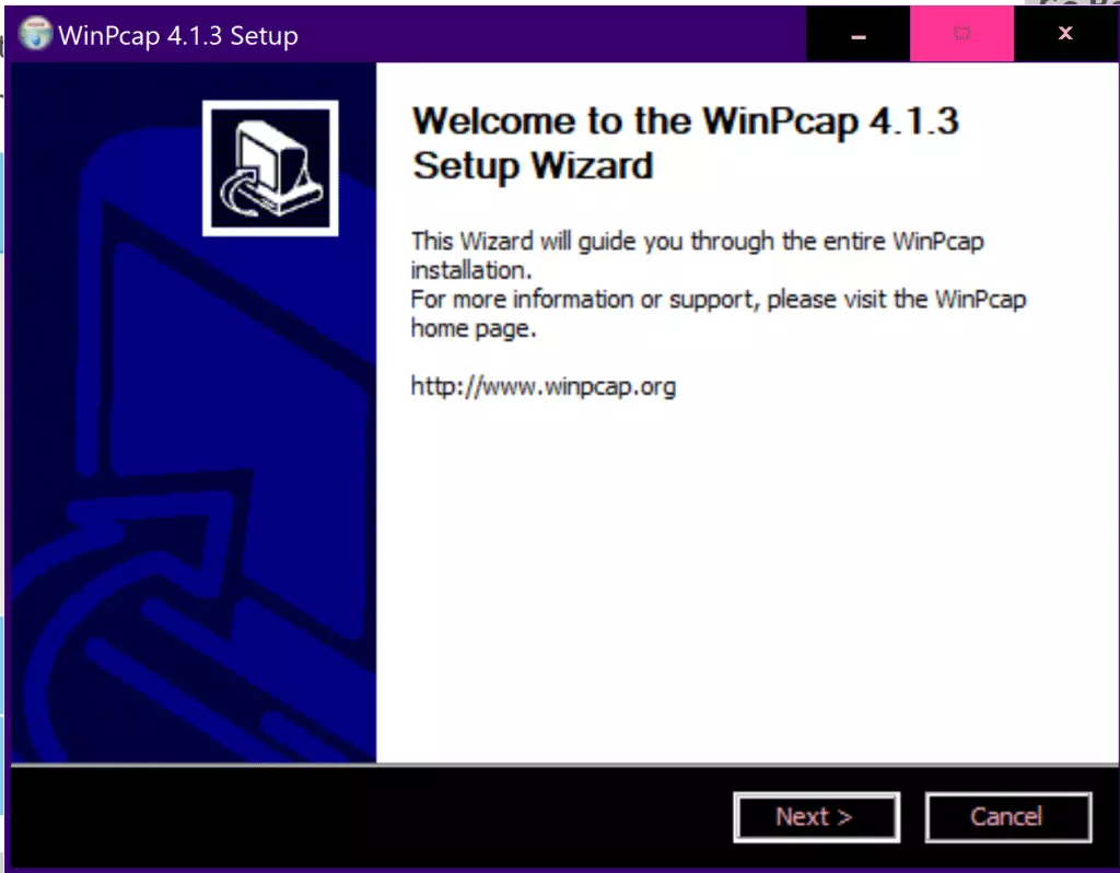 WinPCap install WinPCap install