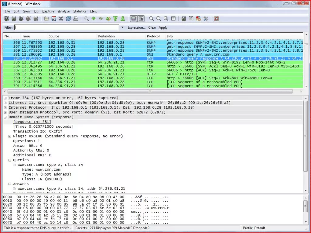 Wireshark Network Sniffing Wireshark Network Sniffing