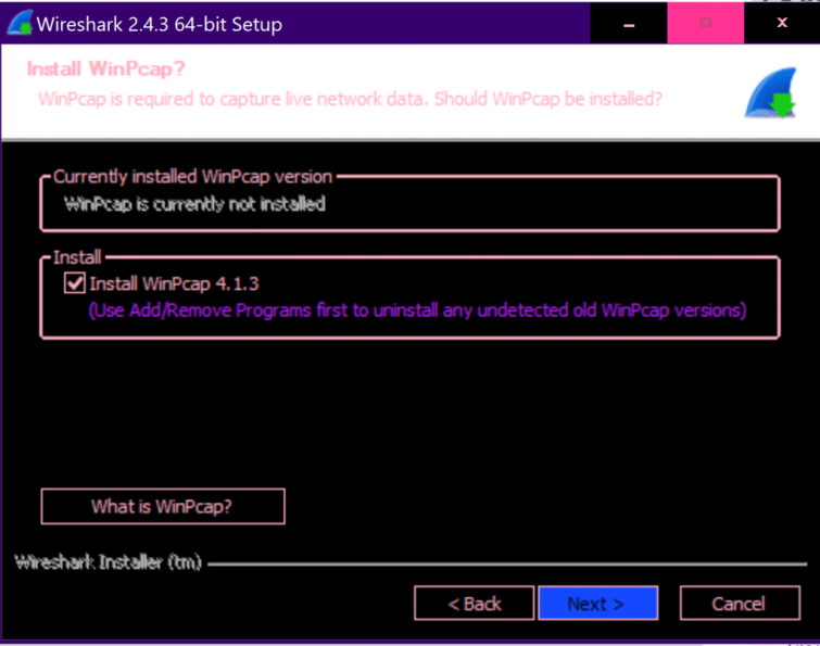 Wireshark install add on