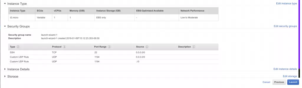 9 Click on AWS Launch