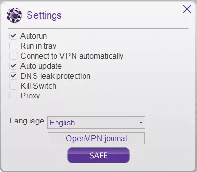 ShadeYou app settings ShadeYou app settings