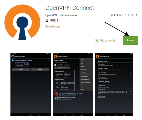 download the last version for iphoneOpenVPN Client 2.6.5