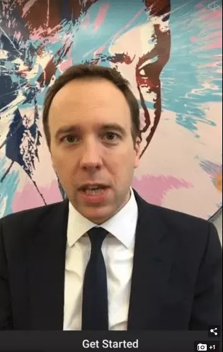 Matt Hancock App Screen