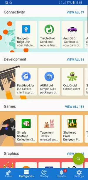 F-Droid App Categories