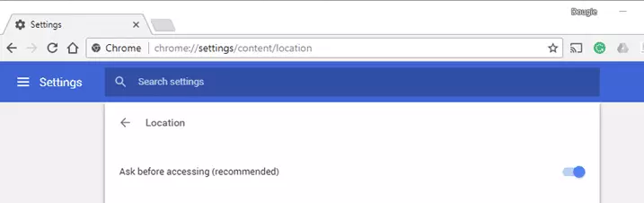 Geolocation Chrome