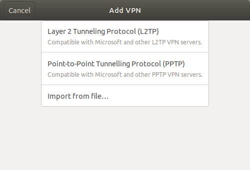 Installing a VPN L2TP PPTP