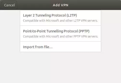 Installing a VPN L2TP PPTP
