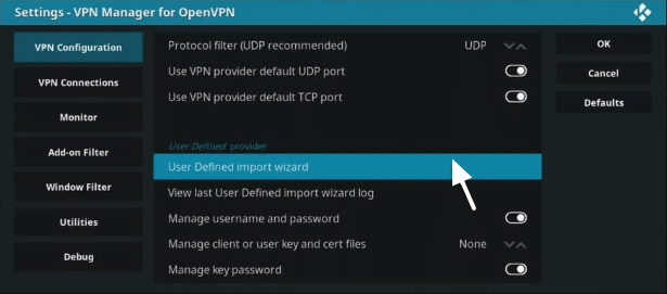 Install a VPN on OpenELEC