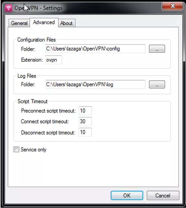 My Private Network settings My Private Network settings