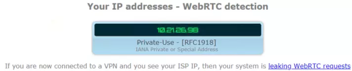 My Private Network IP Leak test My Private Network IP Leak test