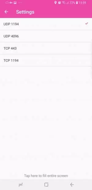 My Private Network Mobile App Settings My Private Network Mobile App Settings