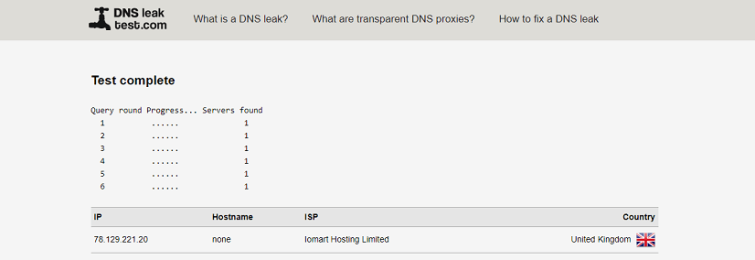 Δοκιμή διαρροής DNS