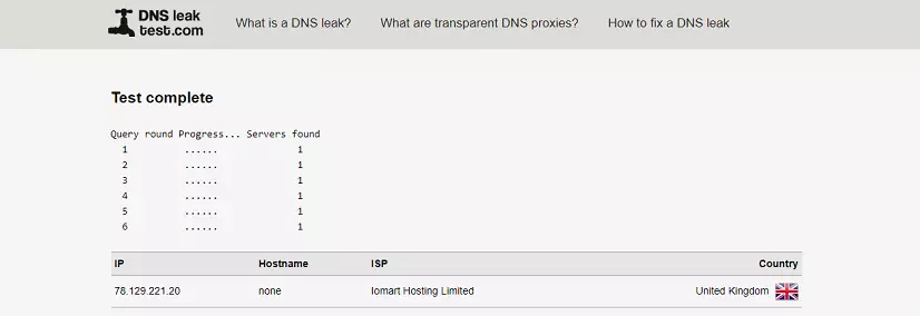 DNS Leak Test