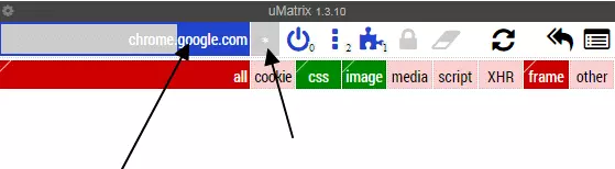 Umatrix Top Left Menu