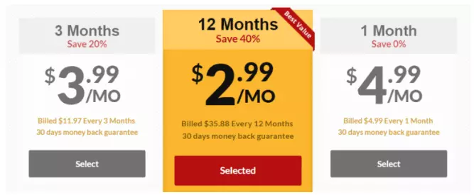 FrootVPN pricing