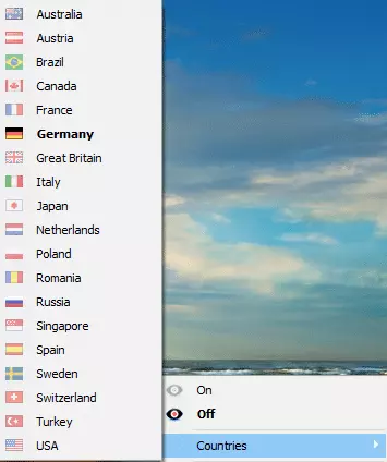 OkayFreedom server selector
