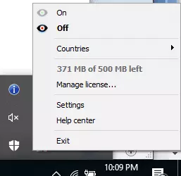 OkayFreedom turn on and off