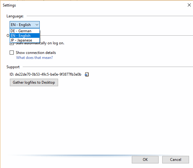 OkayFreedom language selector