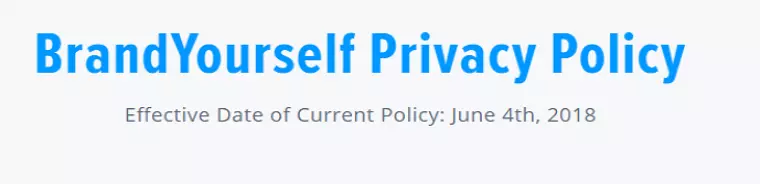 Brand yourself bad privacy policy