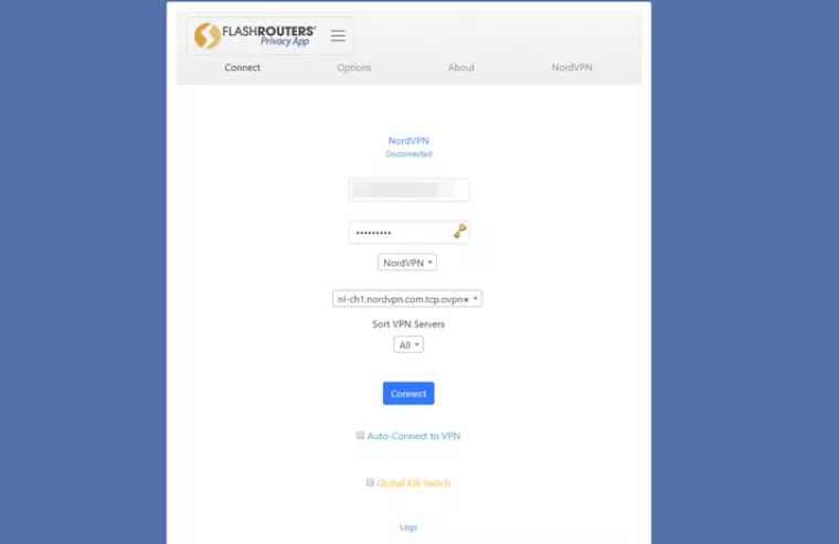 Flashrouters VPN app