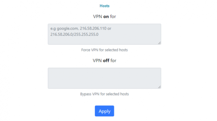 Hosts de VPN de Flashrouters