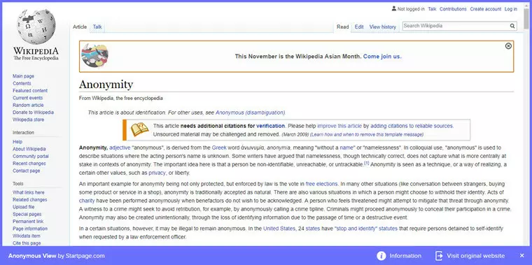 Start page wikipedia