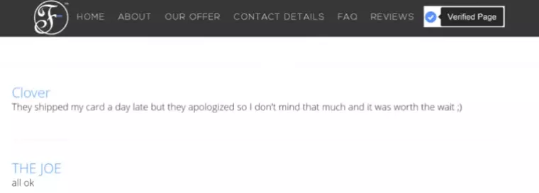 Stolen credit card details customer review