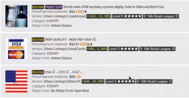 dark web credit card store