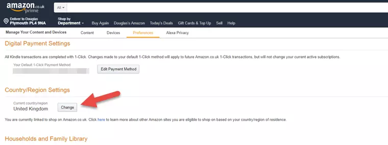 preferences tab on amazon