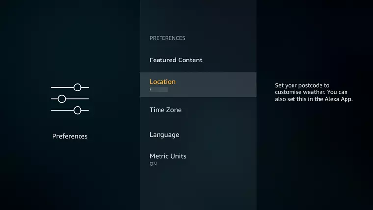 location setting firestick