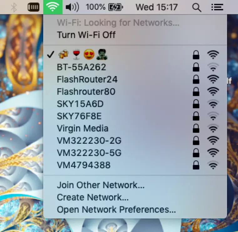 Using emojis as WFii Network Name