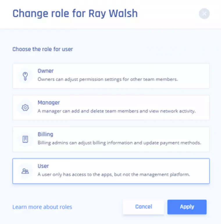 change role for user