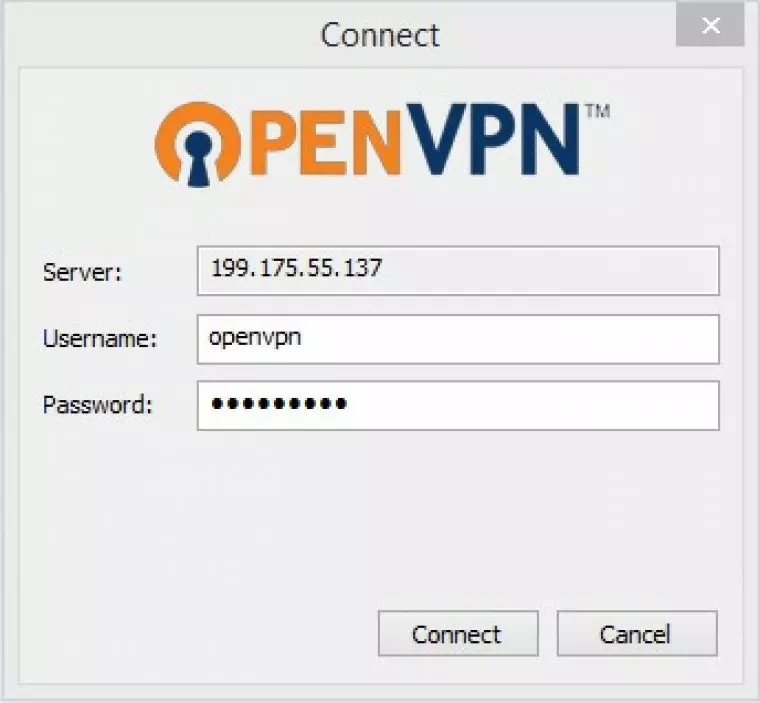openvpn username and password