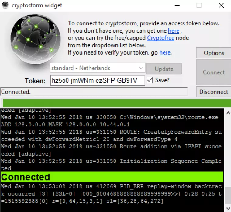 CryptoStorm Windows app