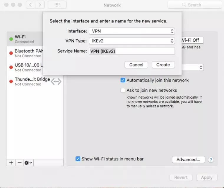 VPN setup mac