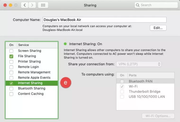 internet sharing mac