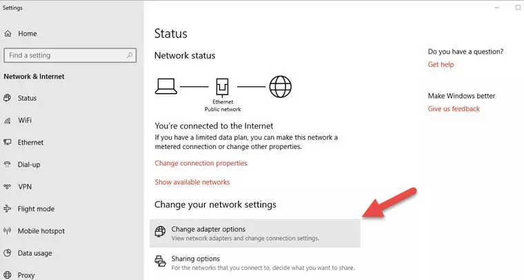 network status