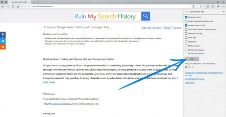 click clear below the tick boxes